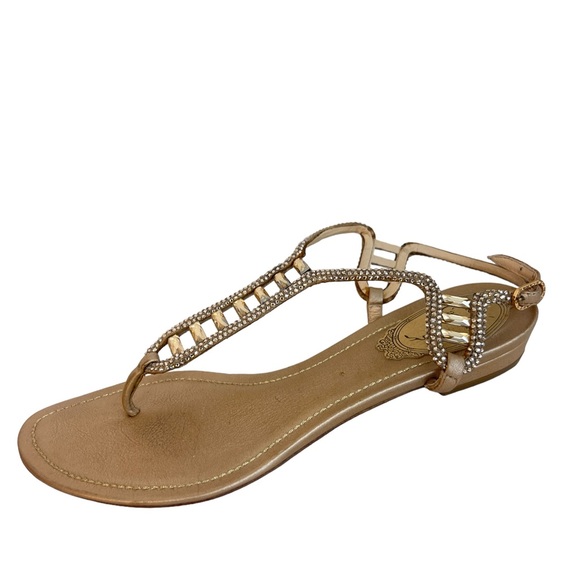 RENE CAOVILA CRYSTAL THONGS SANDALS - Picture 1 of 6